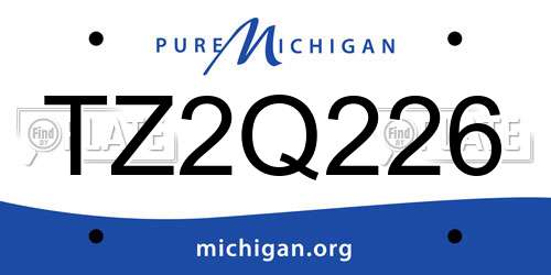 TZ2Q226 Michigan License Plate