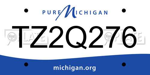 TZ2Q276 Michigan License Plate