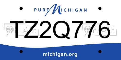 TZ2Q776 Michigan License Plate