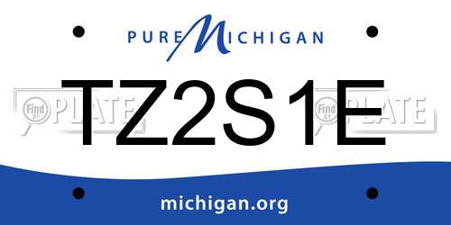 TZ2S1E Michigan License Plate