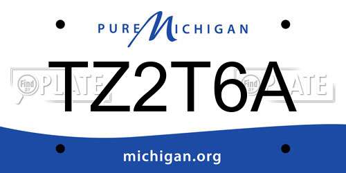 TZ2T6A Michigan License Plate