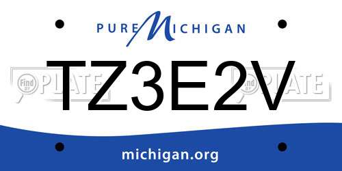 TZ3E2V Michigan License Plate