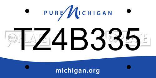 TZ4B335 Michigan License Plate