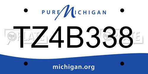 TZ4B338 Michigan License Plate