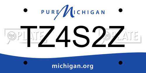 TZ4S2Z Michigan License Plate