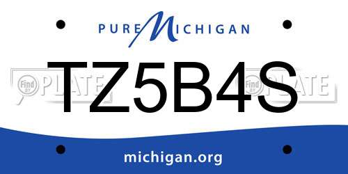 TZ5B4S Michigan License Plate