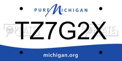 TZ7G2X Michigan License Plate