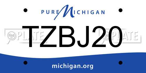 TZBJ20 Michigan License Plate