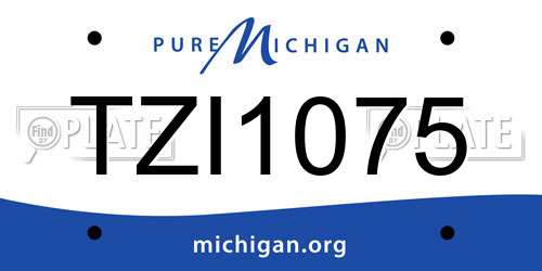 TZI1075 Michigan License Plate