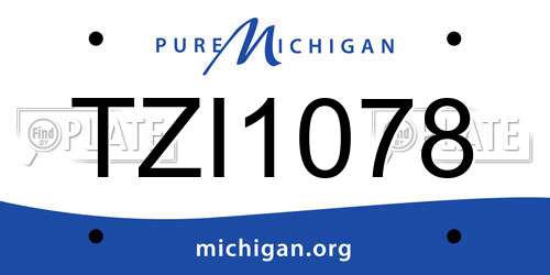 TZI1078 Michigan License Plate