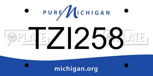 TZI258 Michigan License Plate