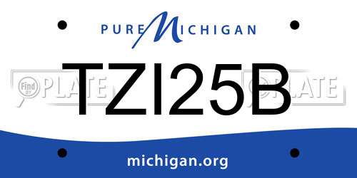 TZI25B Michigan License Plate