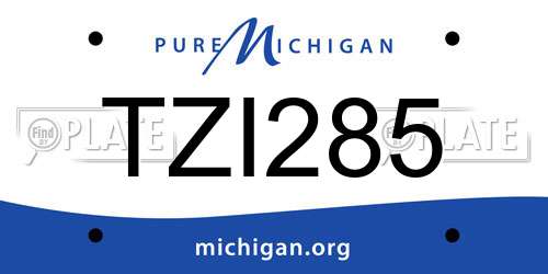 TZI285 Michigan License Plate