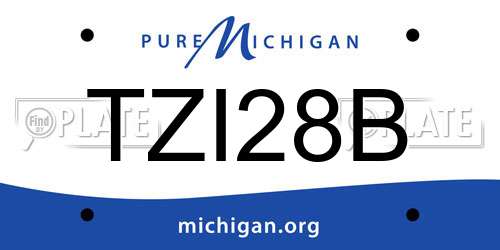 TZI28B Michigan License Plate