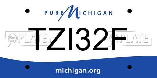 TZI32F Michigan License Plate