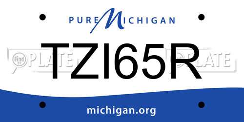 TZI65R Michigan License Plate