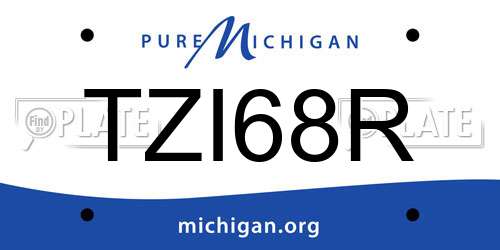 TZI68R Michigan License Plate