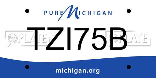 TZI75B Michigan License Plate