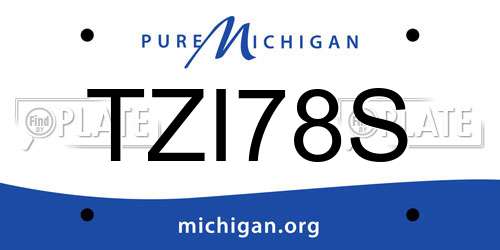 TZI78S Michigan License Plate
