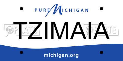 TZIMAIA Michigan License Plate