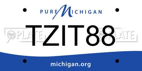TZIT88 Michigan License Plate