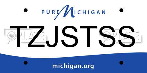 TZJSTSS Michigan License Plate