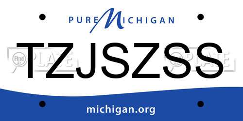 TZJSZSS Michigan License Plate