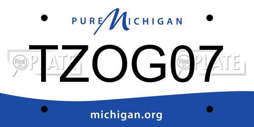 TZOG07 Michigan License Plate