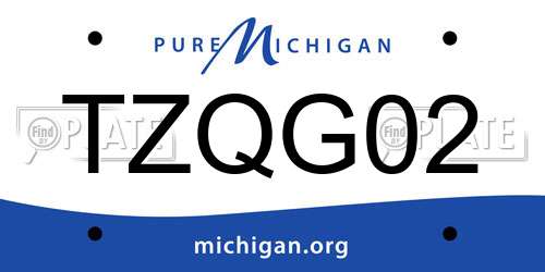TZQG02 Michigan License Plate