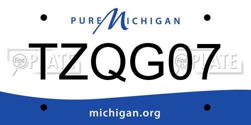 TZQG07 Michigan License Plate