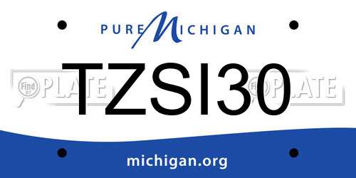 TZSI30 Michigan License Plate