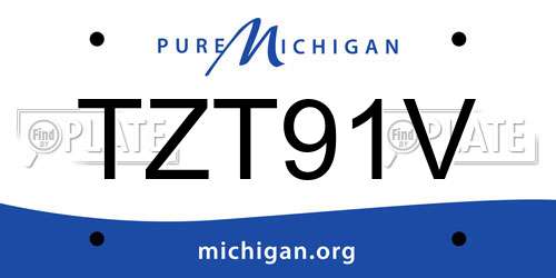 TZT91V Michigan License Plate