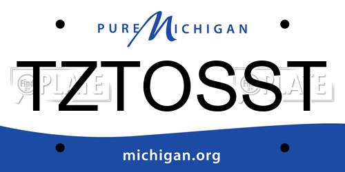 TZTOSST Michigan License Plate
