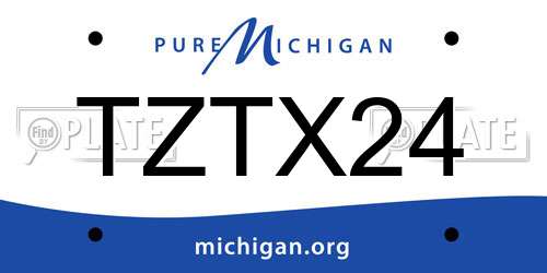 TZTX24 Michigan License Plate