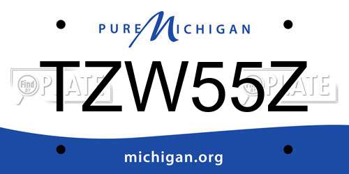 TZW55Z Michigan License Plate