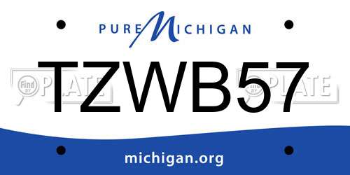 TZWB57 Michigan License Plate