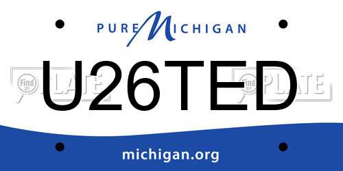 U26TED Michigan License Plate