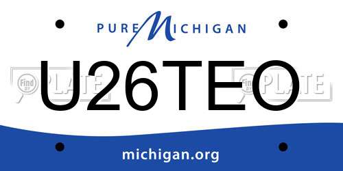 U26TEO Michigan License Plate