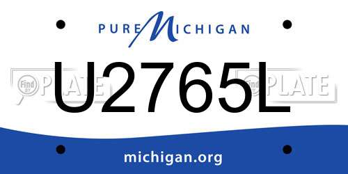 U2765L Michigan License Plate