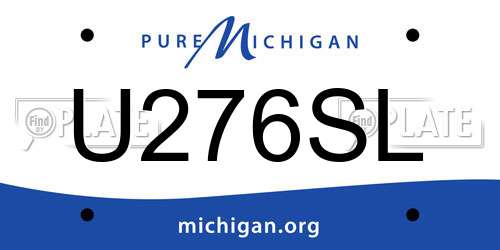 U276SL Michigan License Plate
