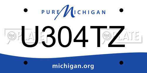 U304TZ Michigan License Plate