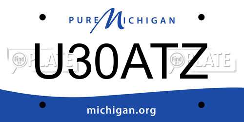 U30ATZ Michigan License Plate