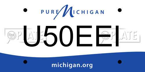U50EEI Michigan License Plate