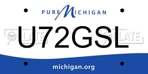 U72GSL Michigan License Plate