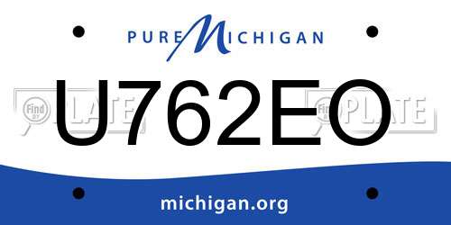 U762EO Michigan License Plate