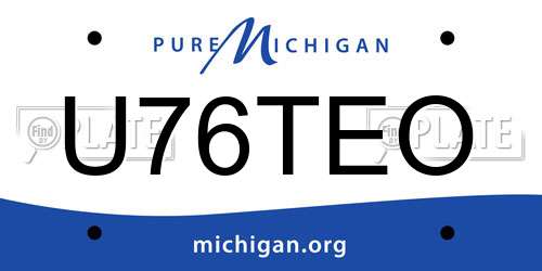 U76TEO Michigan License Plate