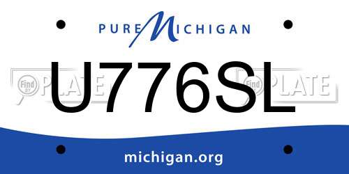 U776SL Michigan License Plate