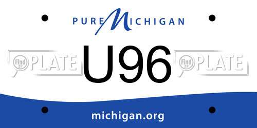 U96 Michigan License Plate