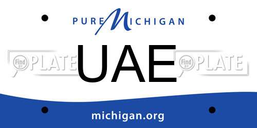 UAE Michigan License Plate