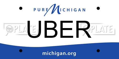 UBER Michigan License Plate